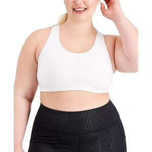 ID Ideology Performance Plus Size Medium Impact Sports Bra White